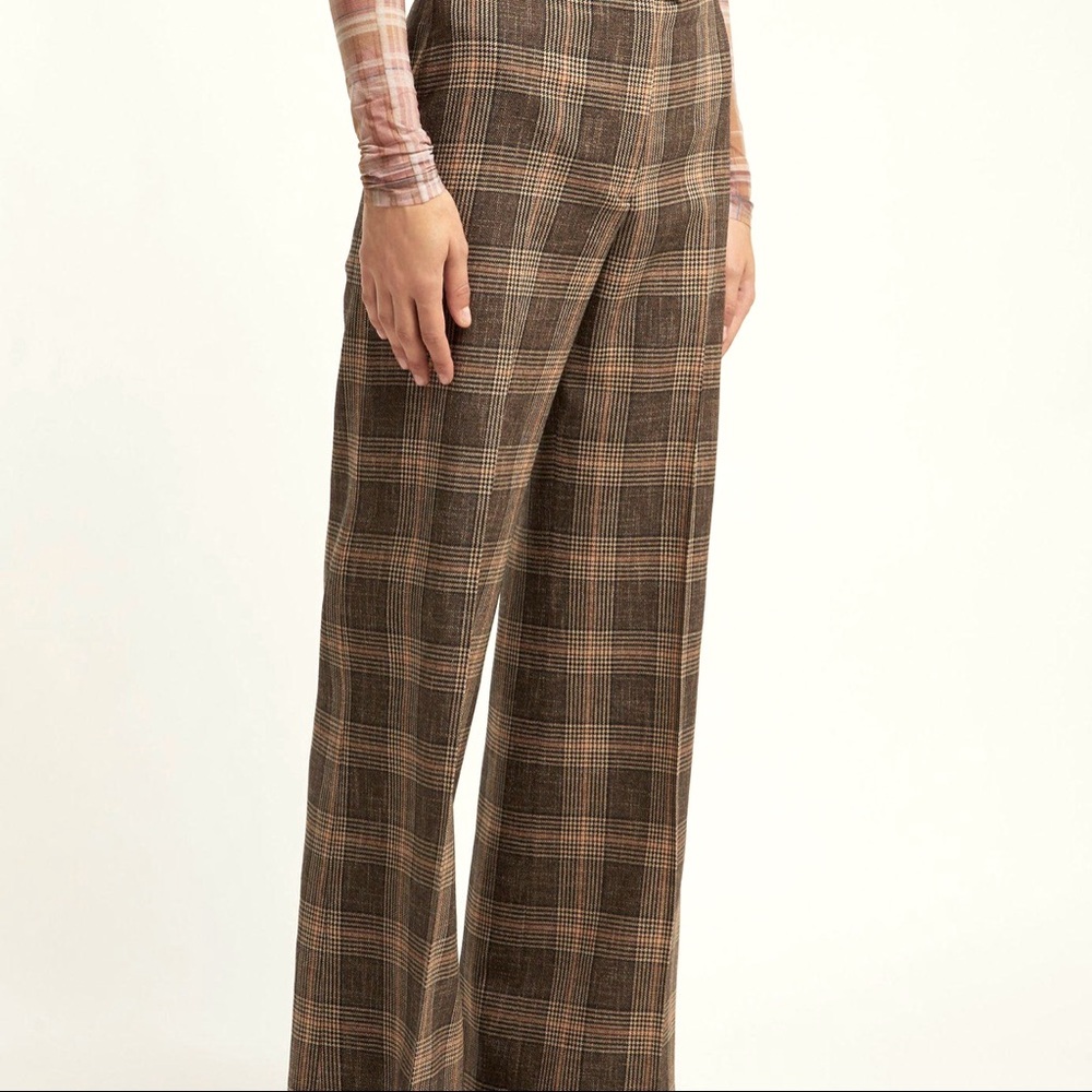Acne Wool Prince Of Wales Checkered Trousers - Picture 3 of 13
